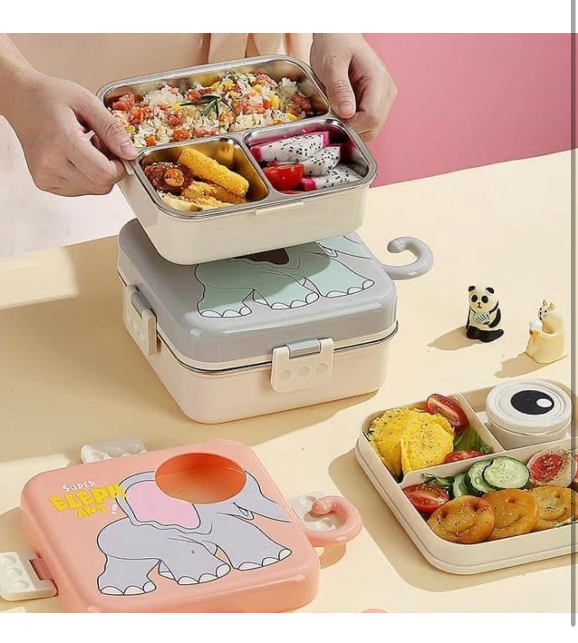 3D Elephant Shaped Bento Lunch Box