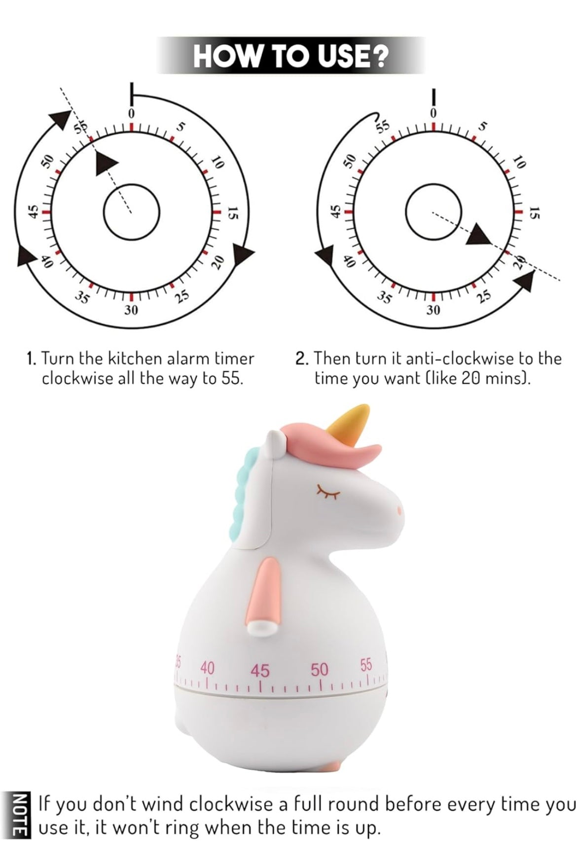 Cute Mechanical Timer Alarm Clock