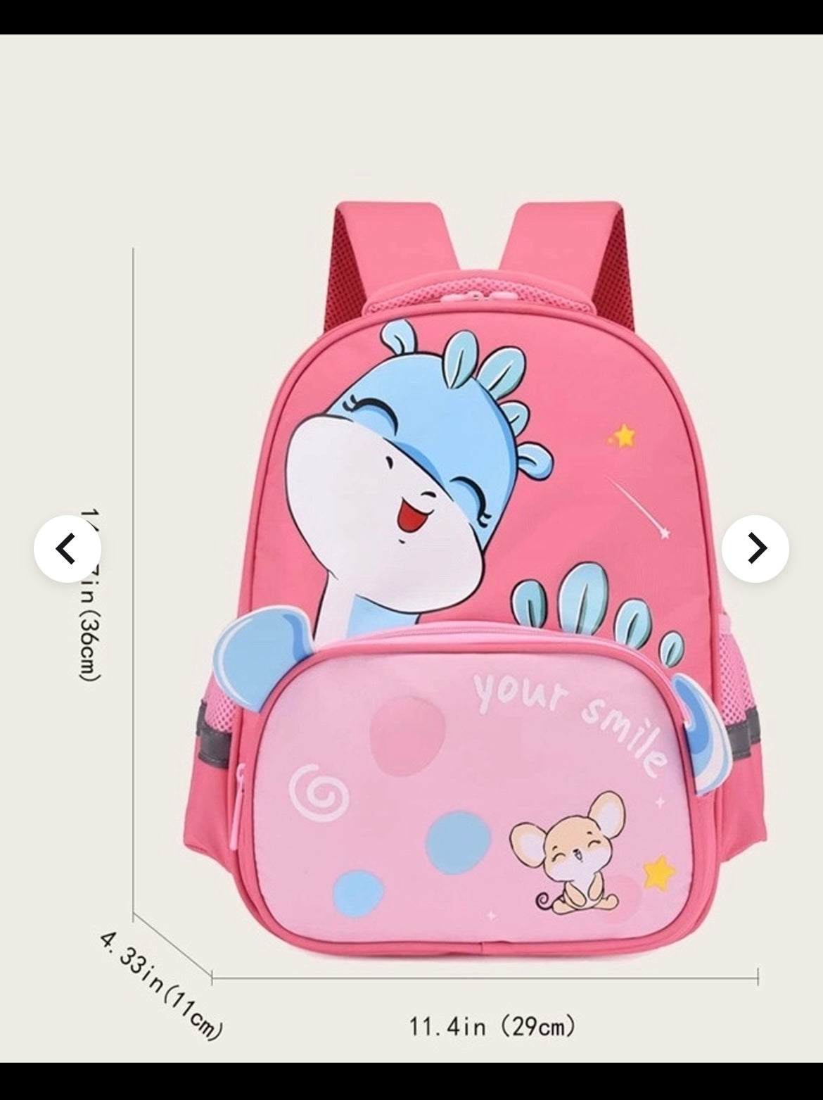 Kids Cartoon Backpack Large Capacity Kindergarten School Bag For Primary School